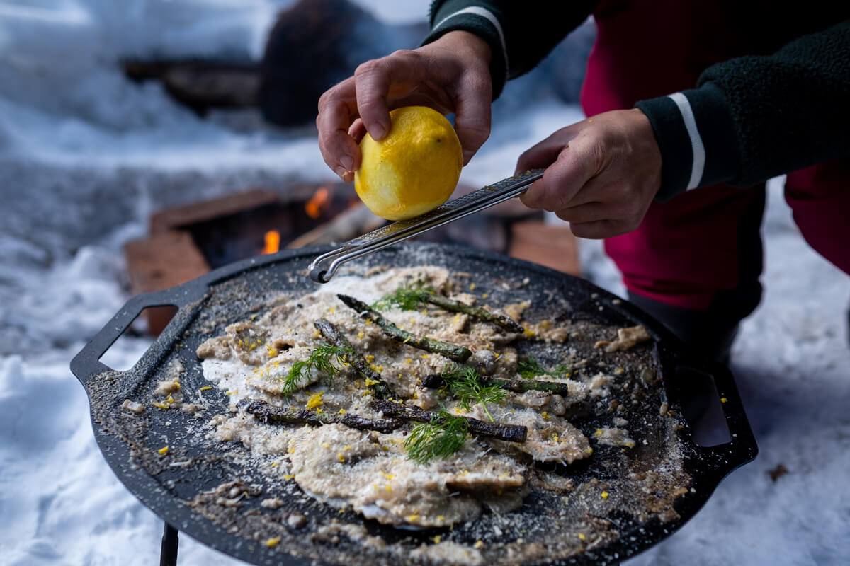 Citronpasta med sparris och parmesan
